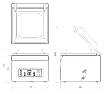 TA-90/S BOXER 42 (23) Vakuum-Maschine (21m3/Std) Schweißbalken 420mm